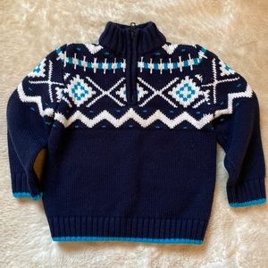 2T Boys Gymboree 1/2 zip sweater
